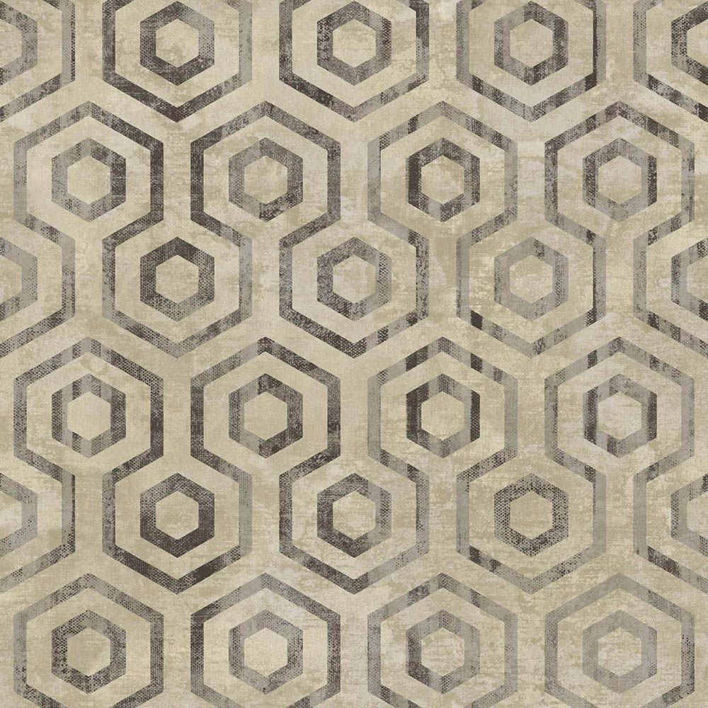 Тапет Ню Елегaнца металик фигури беж