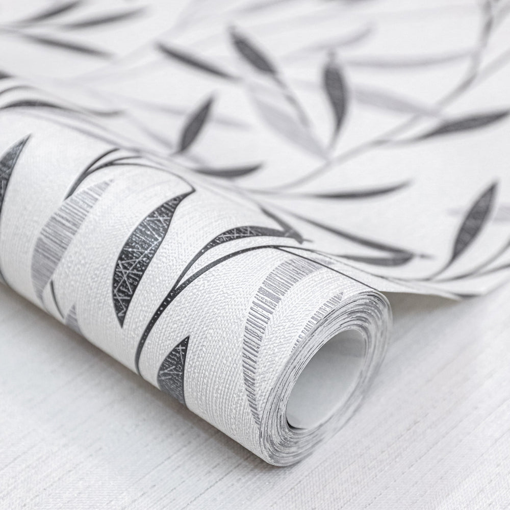 Тапет Бестселър 5 черни клонки сиво