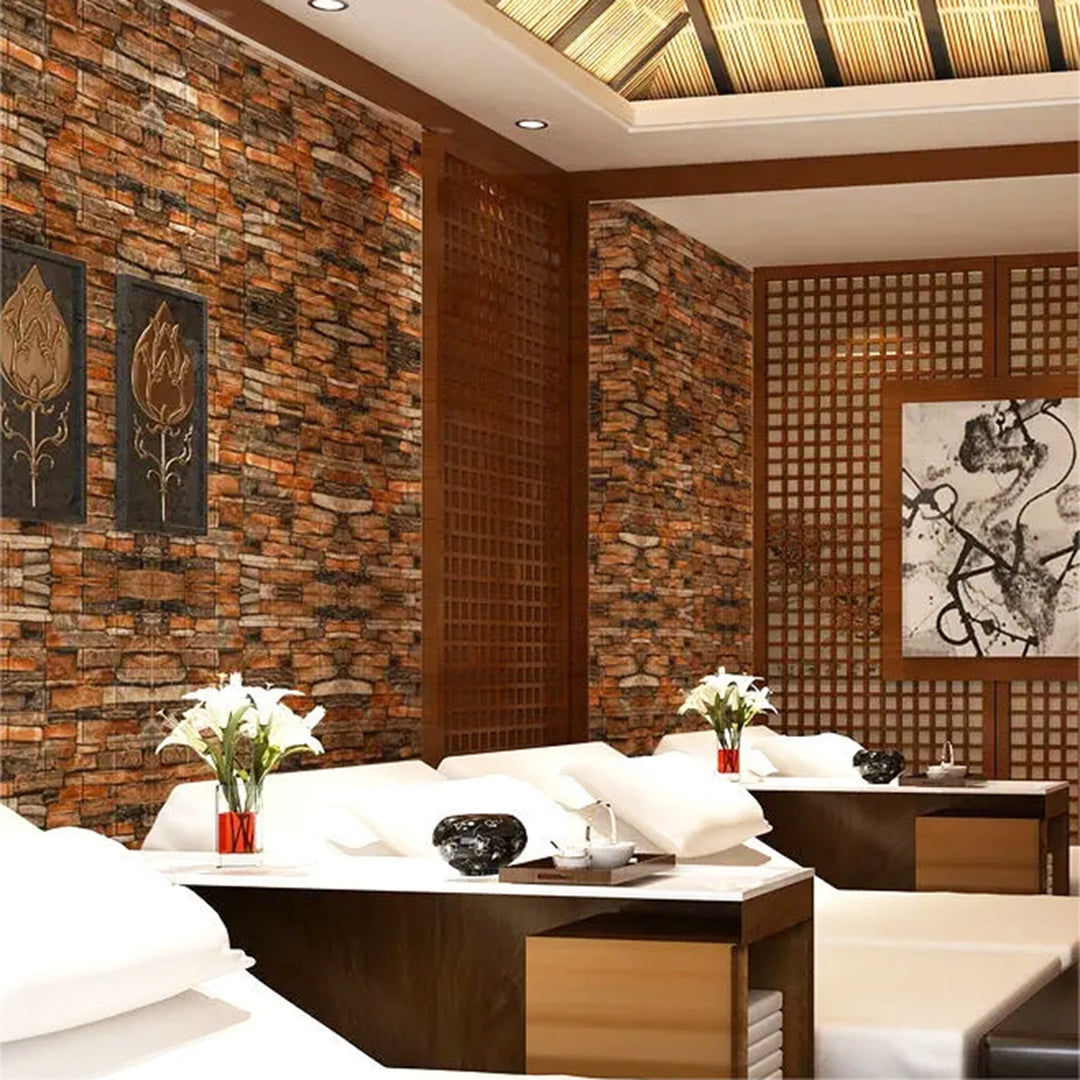 3D самозалепващ тапет-панел тухла винтидж 70х77 см