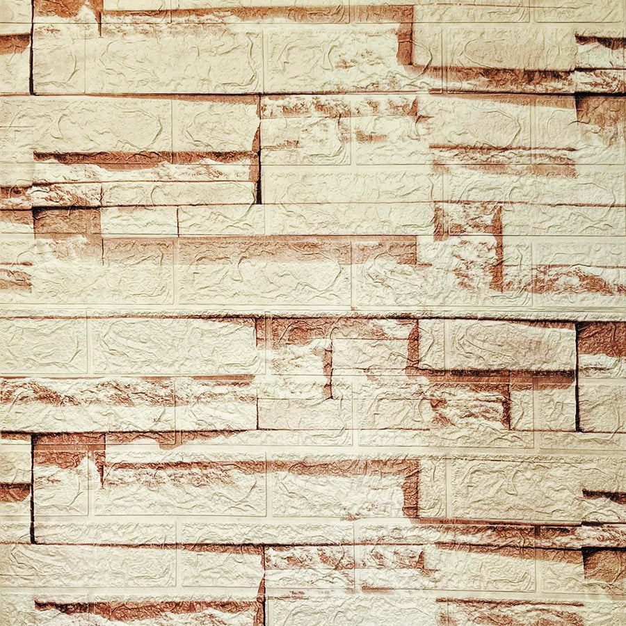 3D самозалепващ тапет-панел гнайс бежово 70х77 см