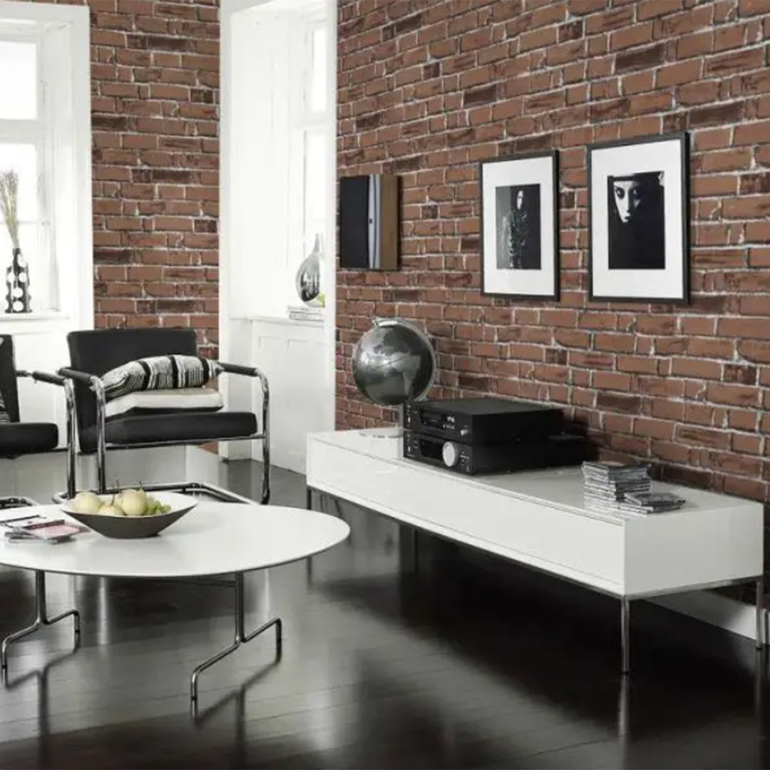 3D самозалепващ тапет-панел тухла сиво 70х77 см