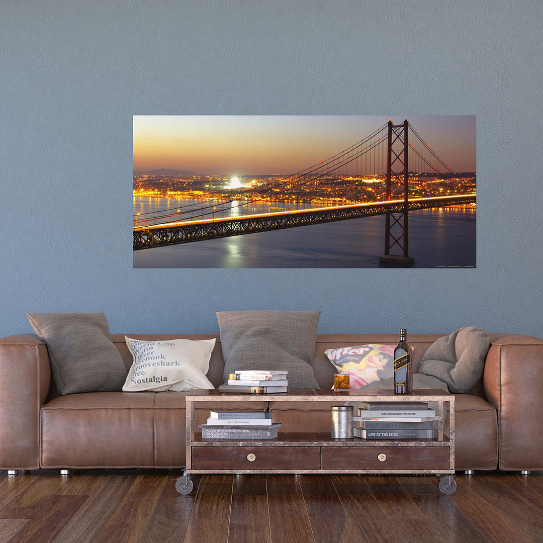 Photo wallpaper Fleece 202x90/1h Horiz. Golden Bridge