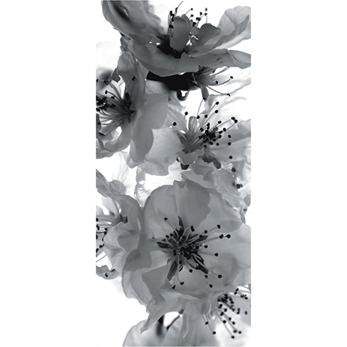 photo wallpaper Creative Vertical 90x202 cm, 1 h., black white flower
