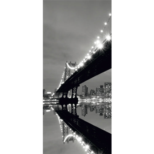 photo wallpaper Creative Vertical 90x202 cm, 1h., bridge b/w