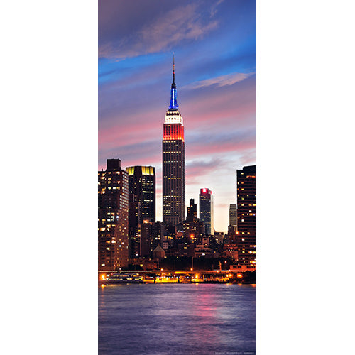 photo wallpaper Creative Vertical 90x202 cm, 1 h., New York sunset