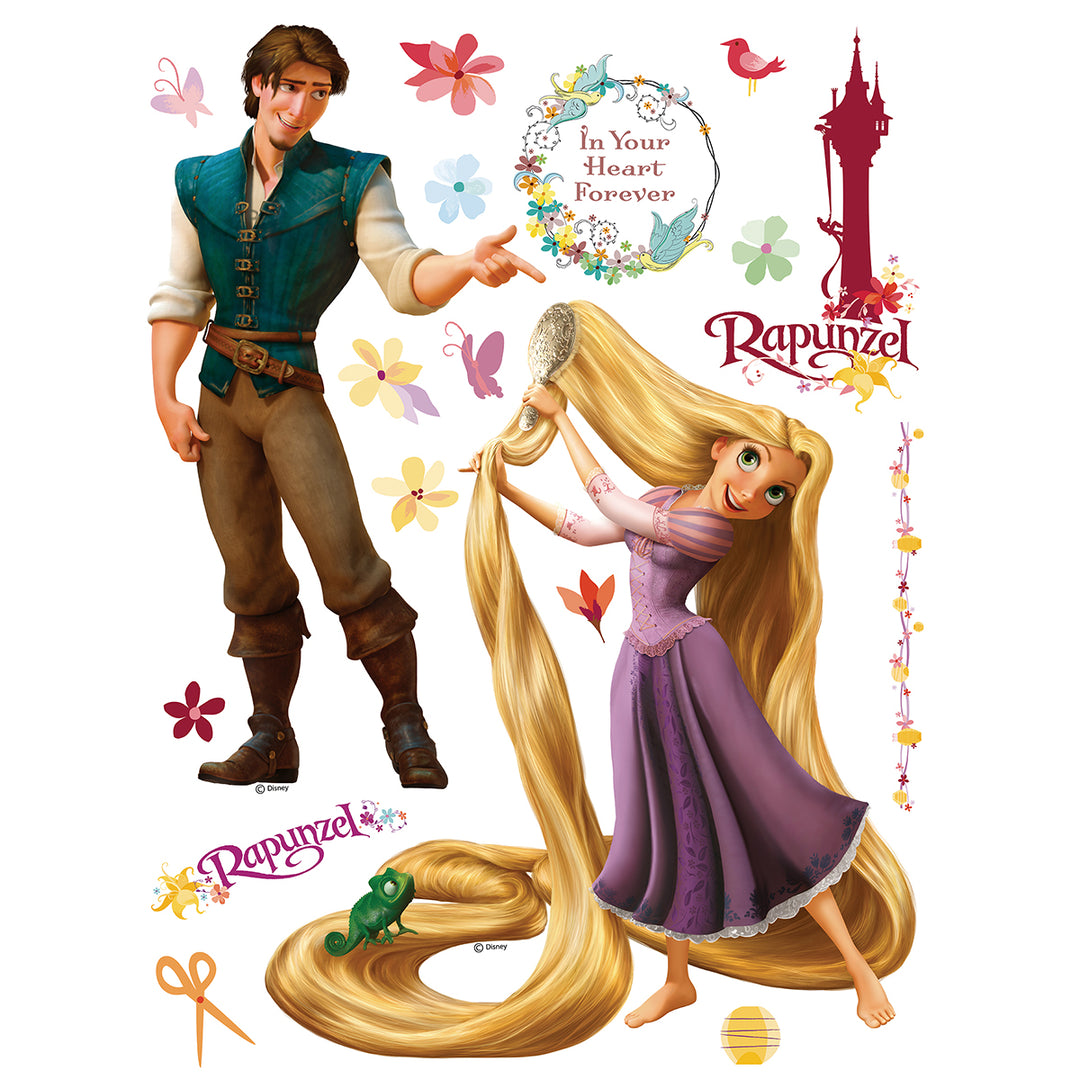 Стикери A&G Disney 65x85 см, 1ч., Рапунцел и принца