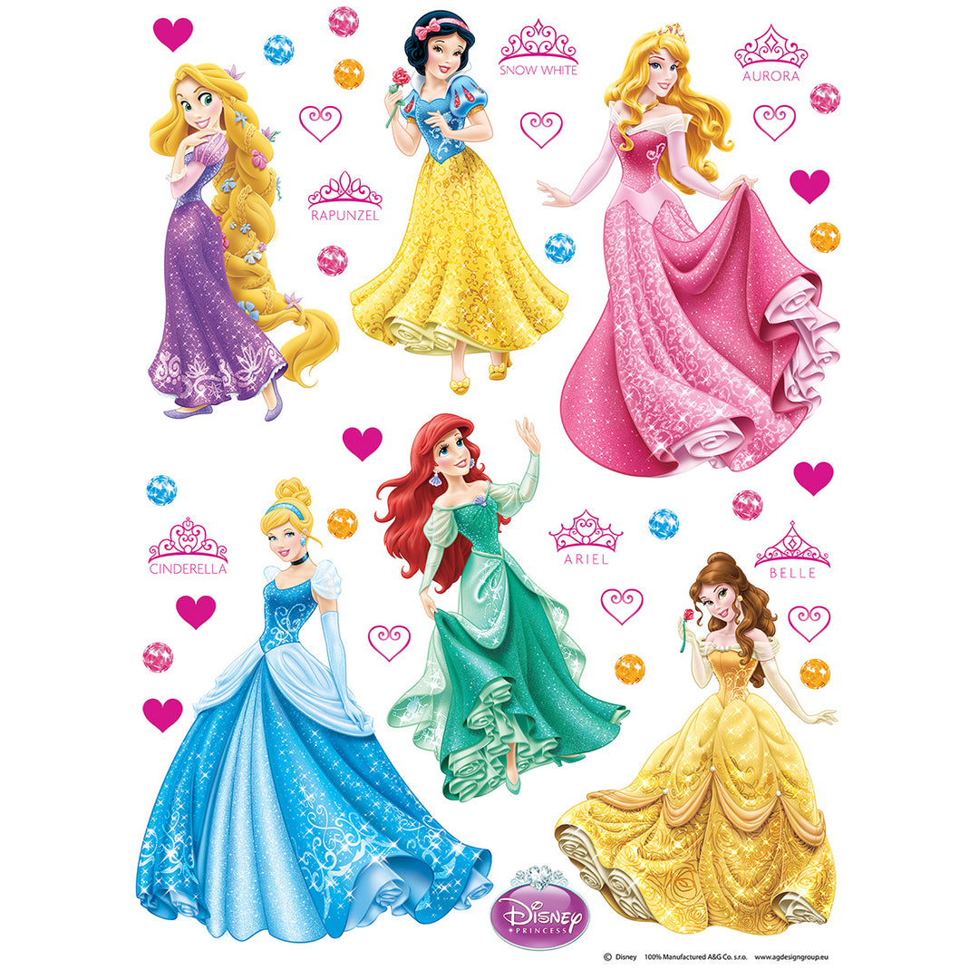 Стикери A&G Disney 65x85 см, 1ч., принцеси