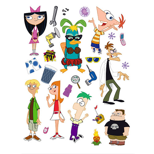 Стикери A&G Disney 65x85 см, 1ч., Финиъс и Фърб