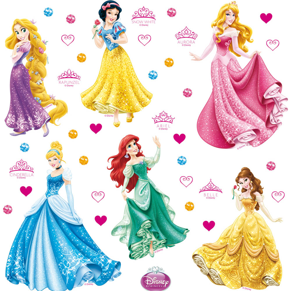 Стикер Disney 30х30 Принцеси