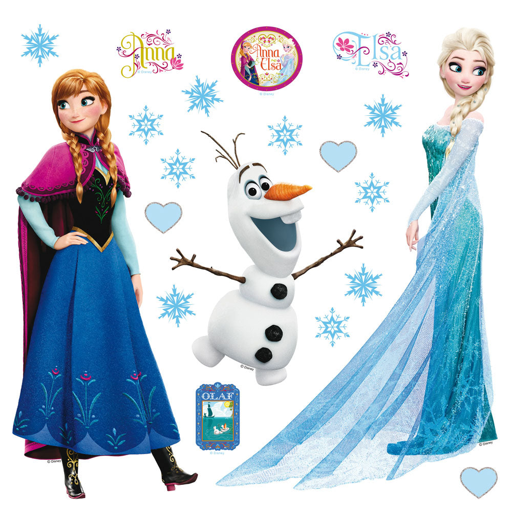 Стикер Disney 30х30 Елза, Ана и Олаф