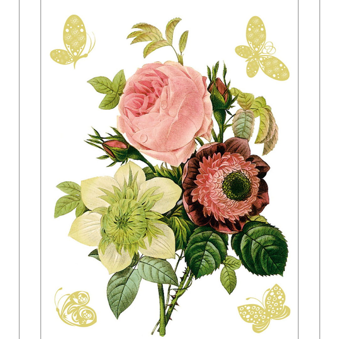 Stickers A&G 65x85 cm, 1 pack, bouquet with butterflies