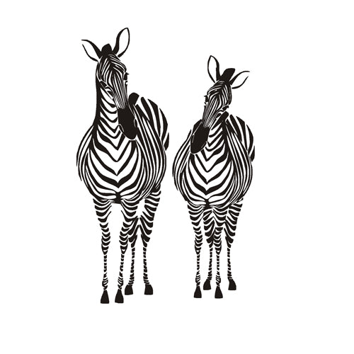 A&G stickers 65x85 cm, 1 h., zebra flock