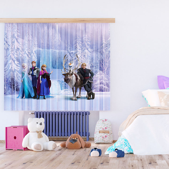 Перде Дисни 180х160/2ч за Детска стая Замръзналото Кралство