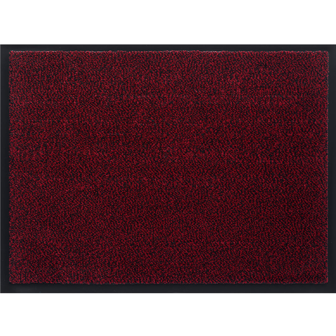 Doormat textile felt with rubber Mars red