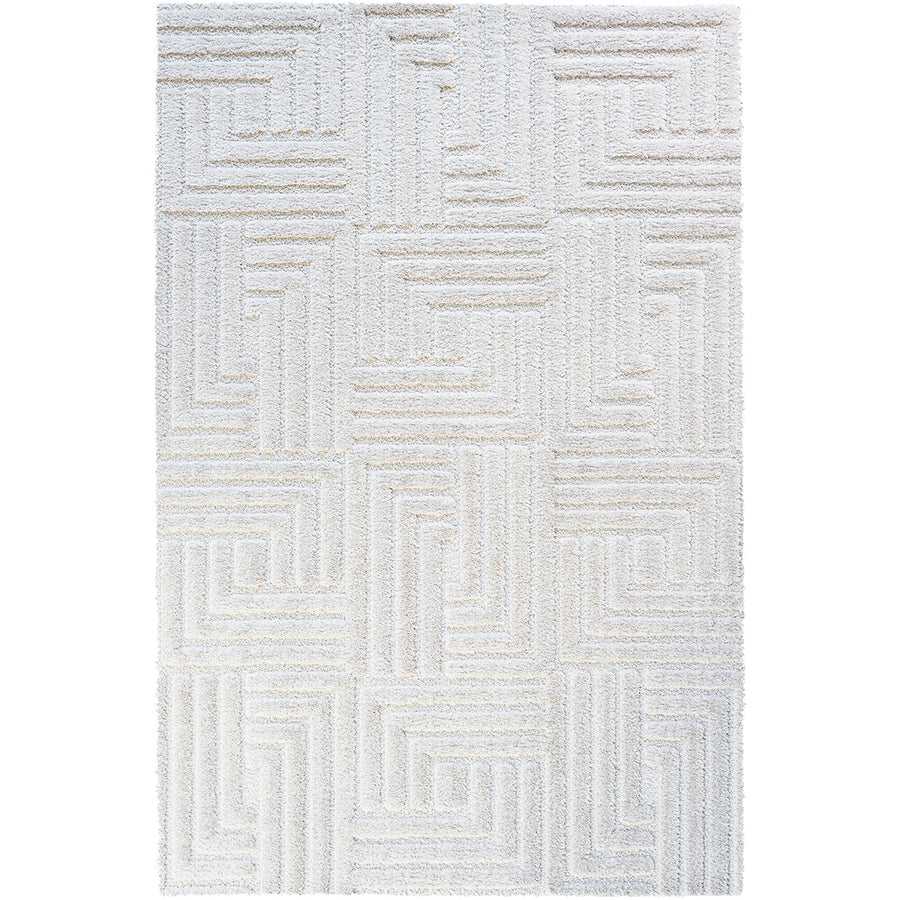 Килим Лимба лабиринт бяло Стандартен / 200 х 290