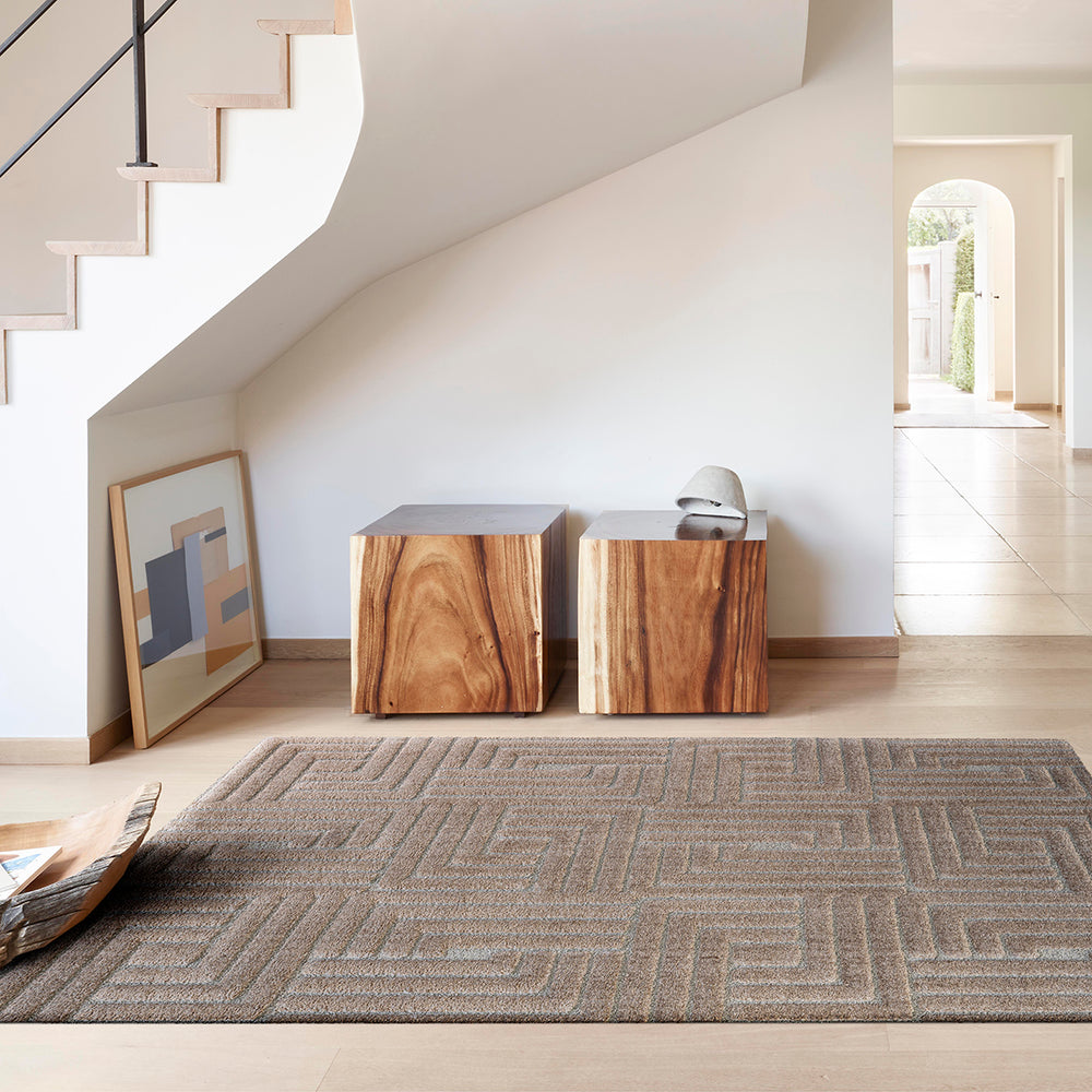 Килим Лимба лабиринт кафяво Стандартен / 200 х 290