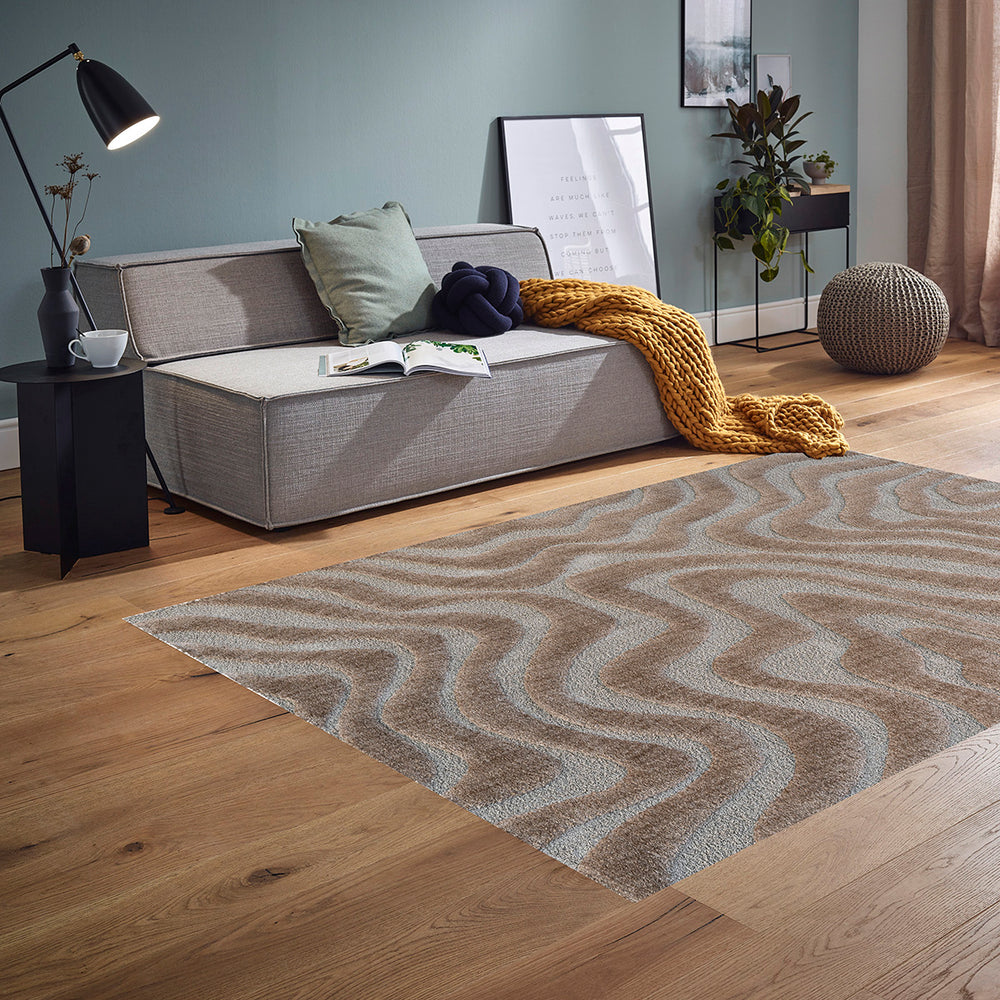 Килим Лимба ивици кафяво Стандартен / 200 х 290