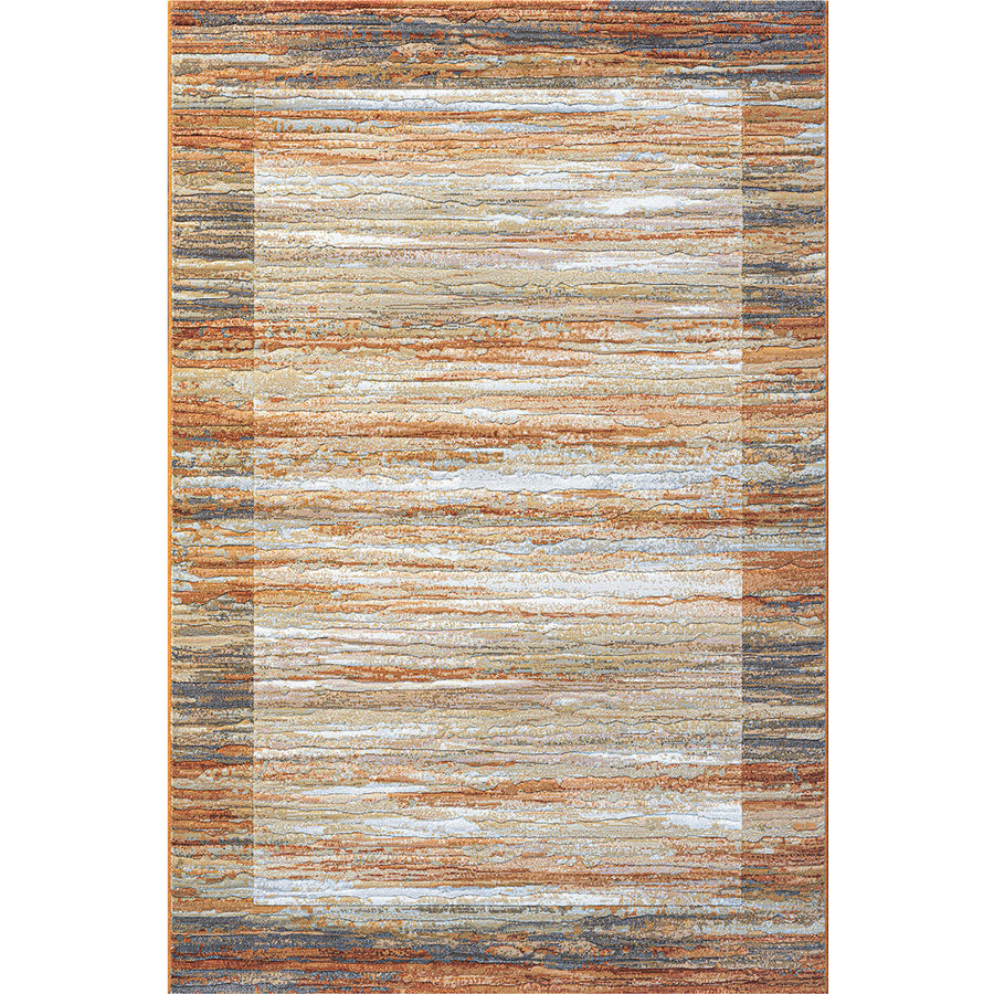 Релефен Килим Argentum Рамка черти Оранжево Пътека / 080 х 150