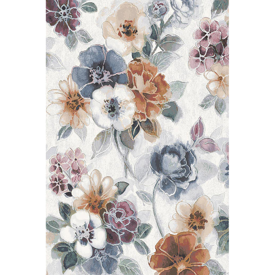 Релефен Килим Argentum Букет Оранж/синьо Стандартен / 133х195