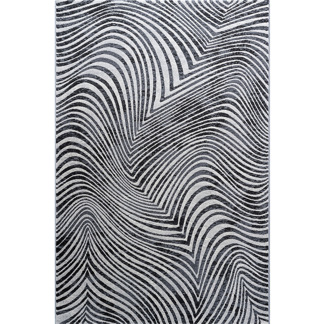 Релефен Килим Argentum Зебра Сиво-крем Стандартен / 200 х 290