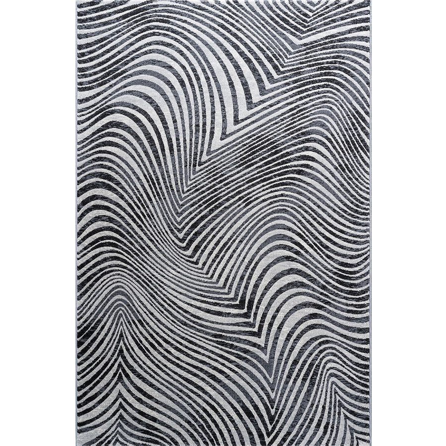 Релефен Килим Argentum Зебра Сиво-крем Стандартен / 200 х 290