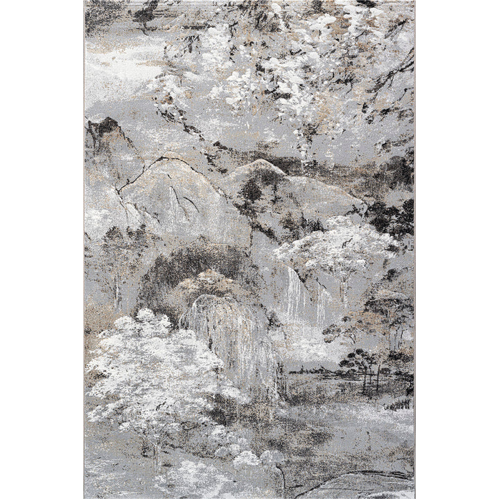 Релефен Килим Аргентум Нощни хълмове Сиво Стандартен / 120х170