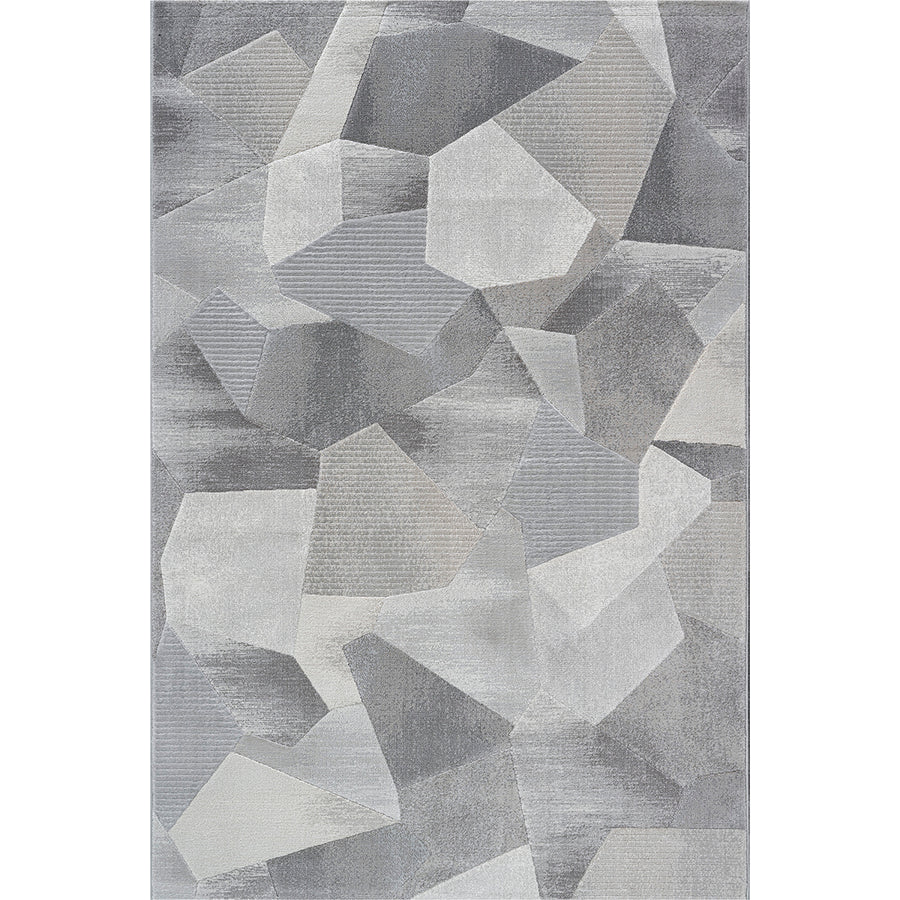 Релефен Килим Аргентум 3D фигури Сиво Стандартен / 200х290