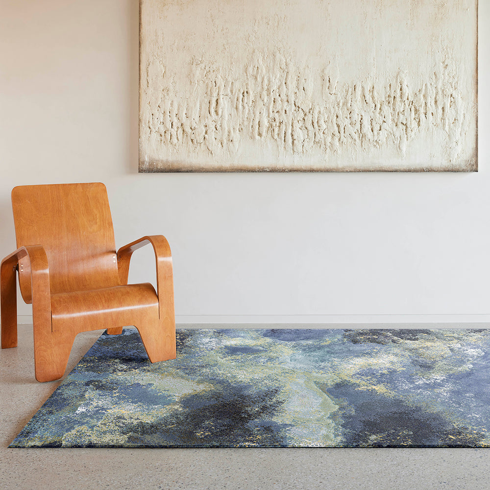 Релефен Килим Аргентум Галактика Синьо Пътека / 080х150