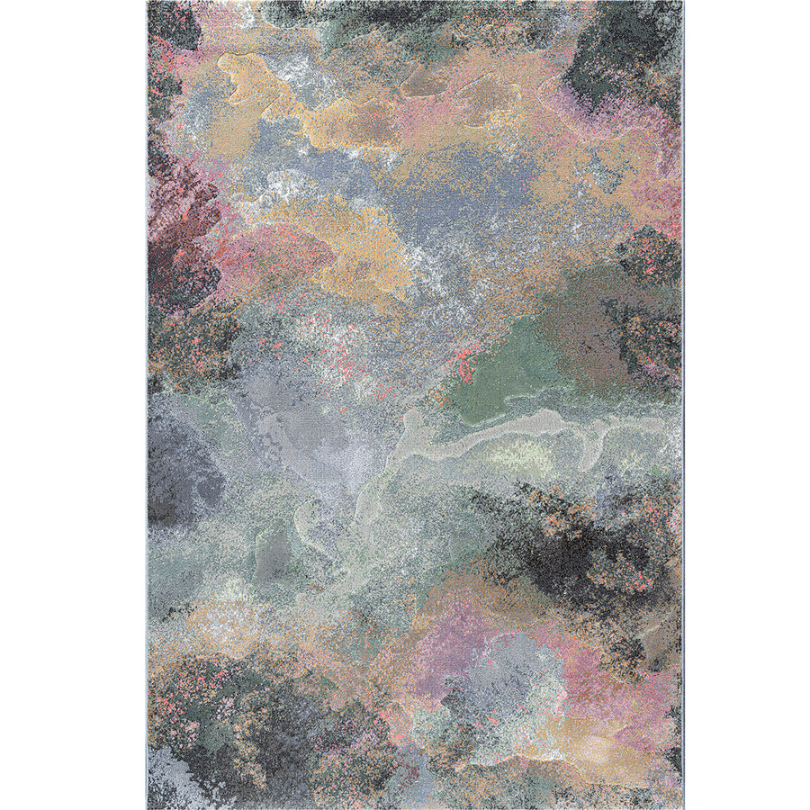 Релефен Килим Аргентум Галактика Зелено розово Пътека / 080х150