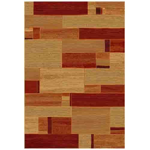 Embossed Carpet Eclipse Rectangular Ornaments Red