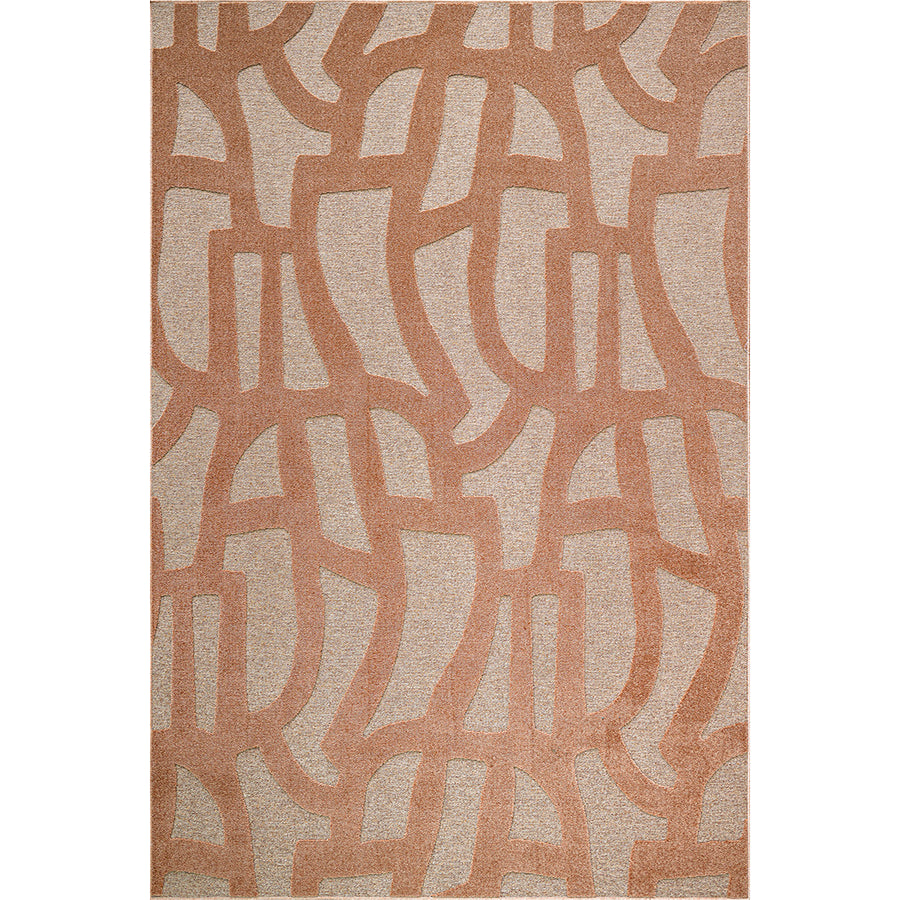 Релефен Килим Туид Ивици Оранжево Стандартен / 100 х 140