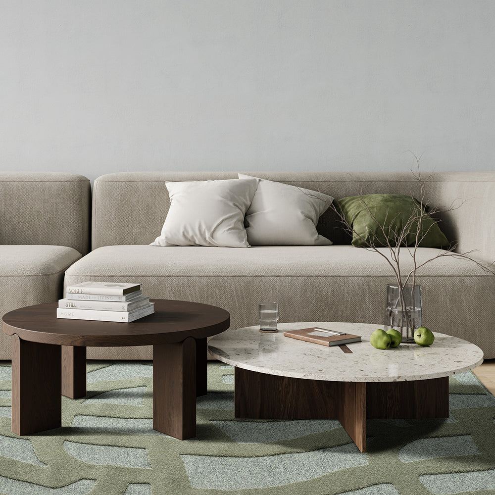 Релефен Килим Туид Ивици Зелено Стандартен / 100 х 140