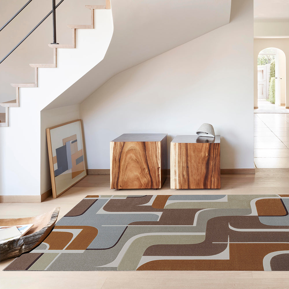 Модерен Килим Милано Фигури Оранжево Стандартен / 200 х 290