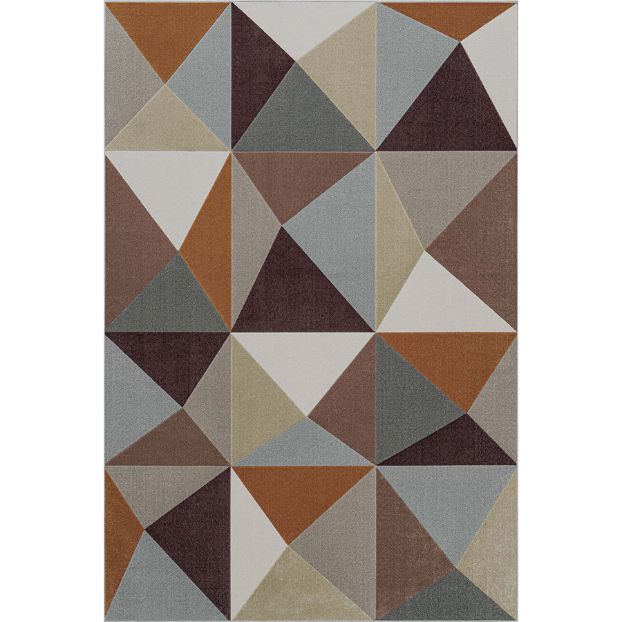 Модерен Килим Милано 3D пирамиди Оранжево Стандартен / 200 х 290