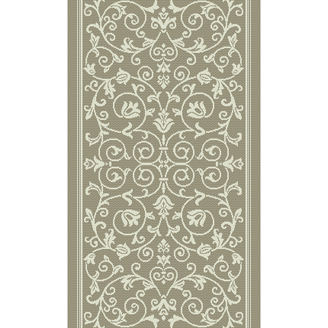 Пътека Lineo Флорални орнаменти Беж-крем