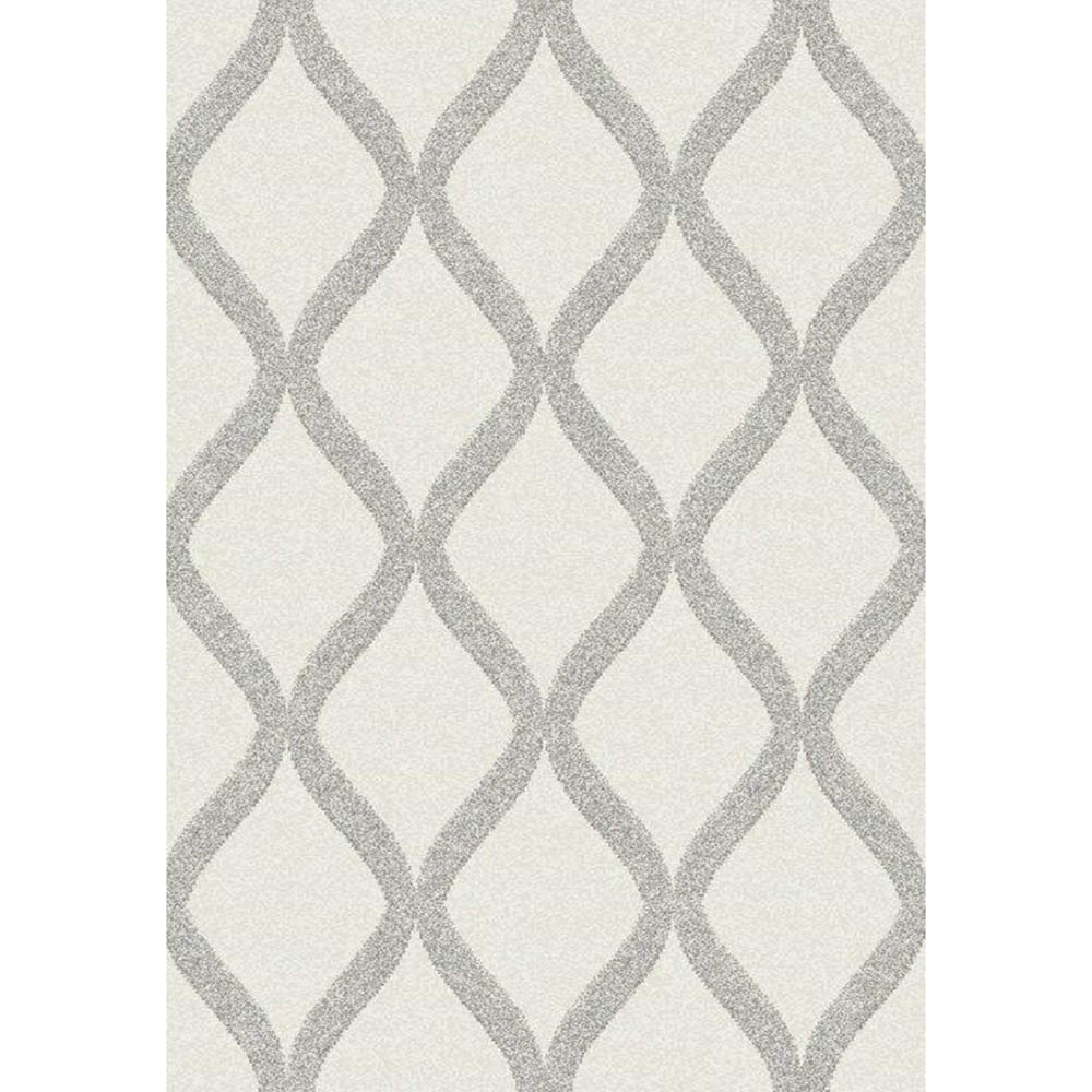 Шаги Килим Shadow Сребърно сиви Орнаменти Крем