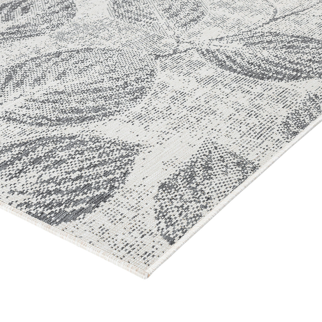 Двулицев Килим Brussels -Клонки листа Сиво вътре/вън