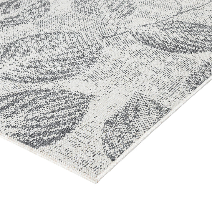 Двулицев Килим Brussels -Клонки листа Сиво вътре/вън