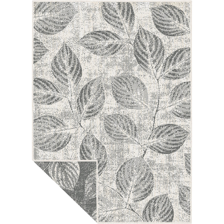 Двулицев Килим Brussels -Клонки листа Сиво вътре/вън