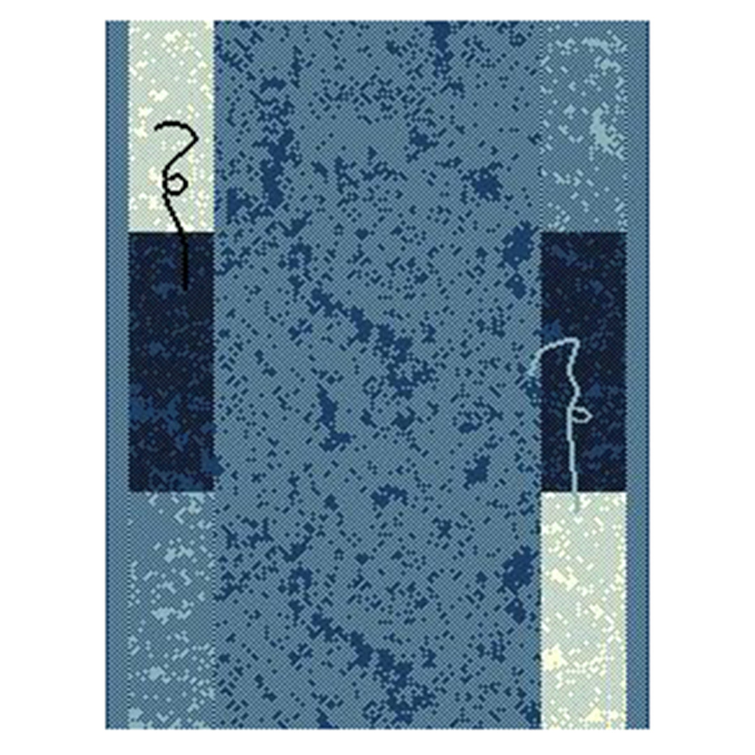 Lanu Trail Rectangles Blue