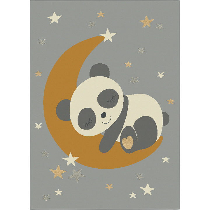 Children's Rug Leni 120/170 cm for Children's Room - Sleeping Panda Gray