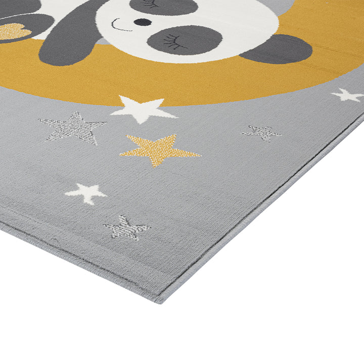 Children's Rug Leni 120/170 cm for Children's Room - Sleeping Panda Gray