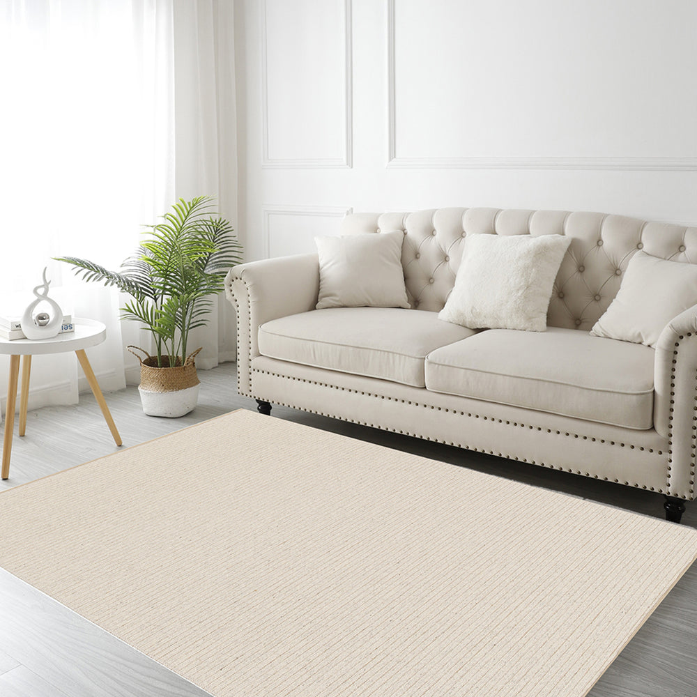 Вълнен плосък Килим Розово бежово Лана Стандартен / 200 х 290