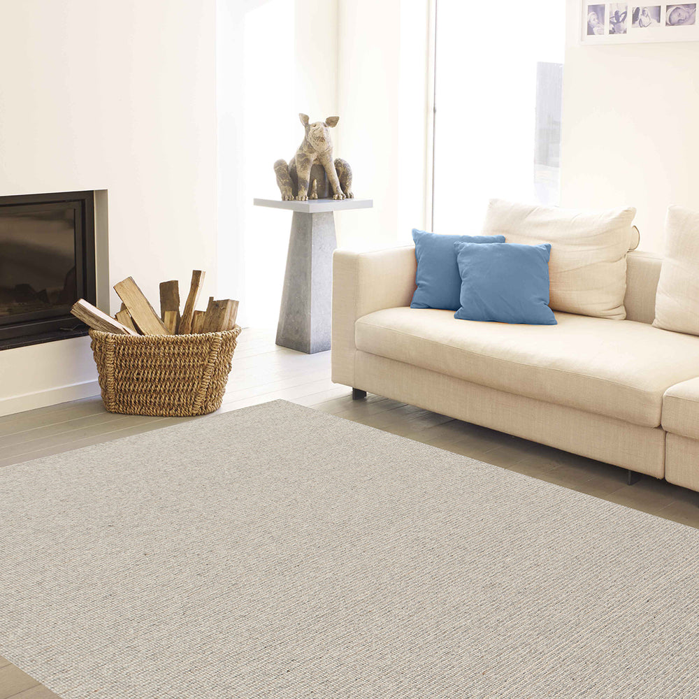 Вълнен плосък Килим Бежово Лана Стандартен / 120 х 170