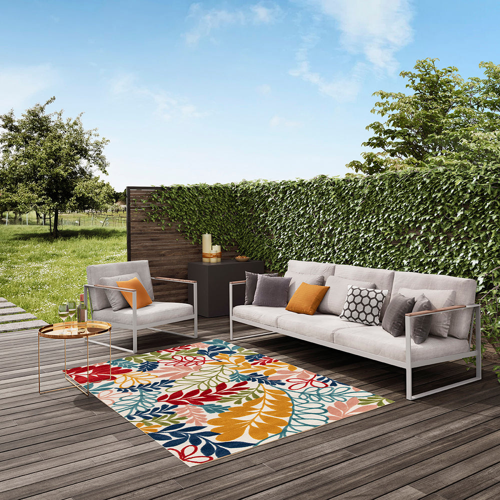 Релефен 3D Килим Мамбо Цветни клонки вътре/вън Стандартен / 120 х 170