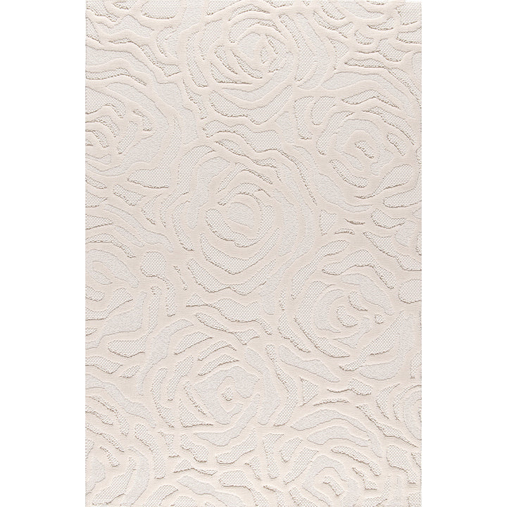 Релефен 3D Килим Релефни рози Кремаво Лекси Стандартен / 200 х 290