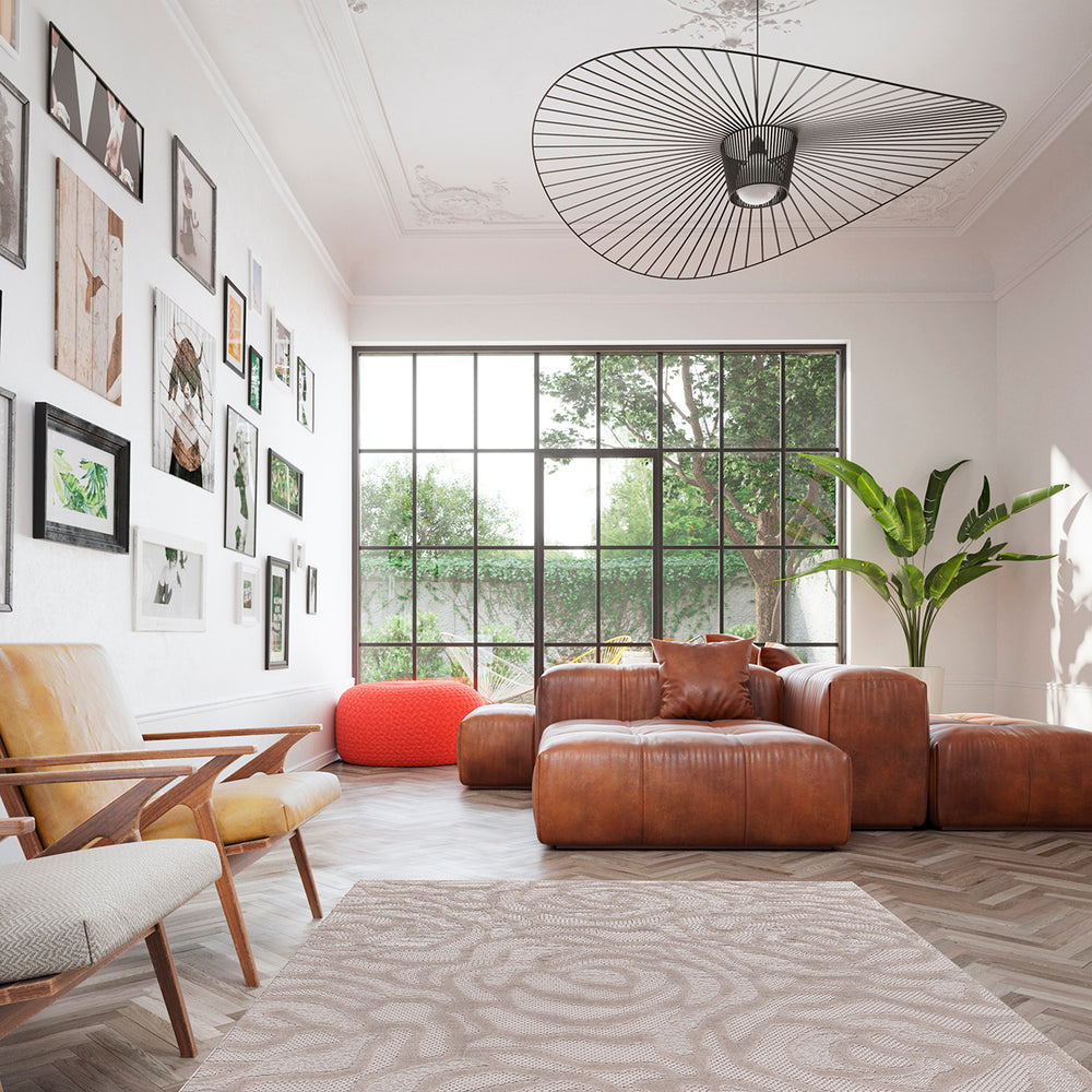 Релефен 3D Килим Релефни рози Бежово Лекси Стандартен / 200 х 290