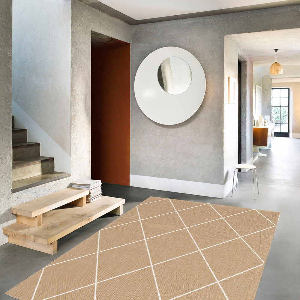 Плосък Килим Ромбове Оранжево вътре/вън Есенца Стандартен / 120 х 170