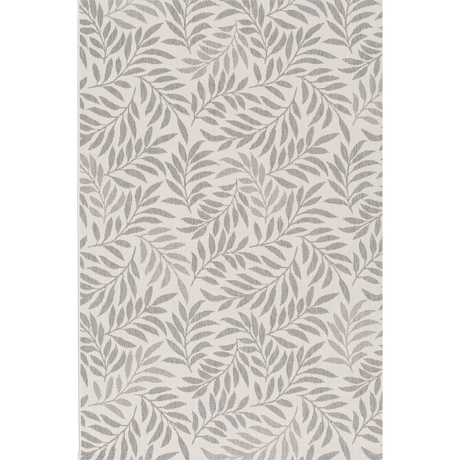 Плосък Килим Сиви Листа Бежово вътре/вън Есенца Стандартен / 120 х 170