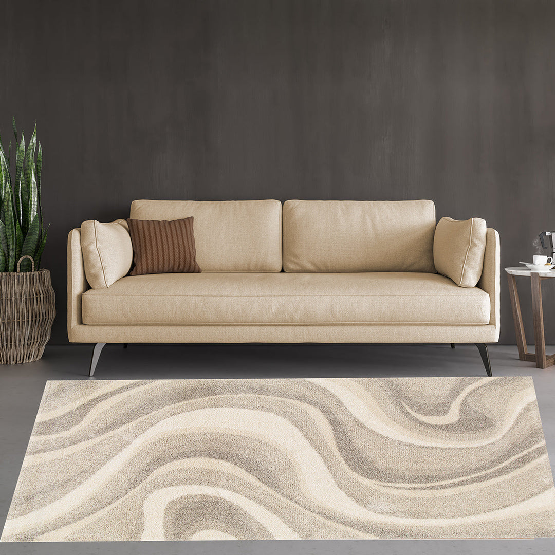 Мек фин шаги Килим Flower Вертикални вълни